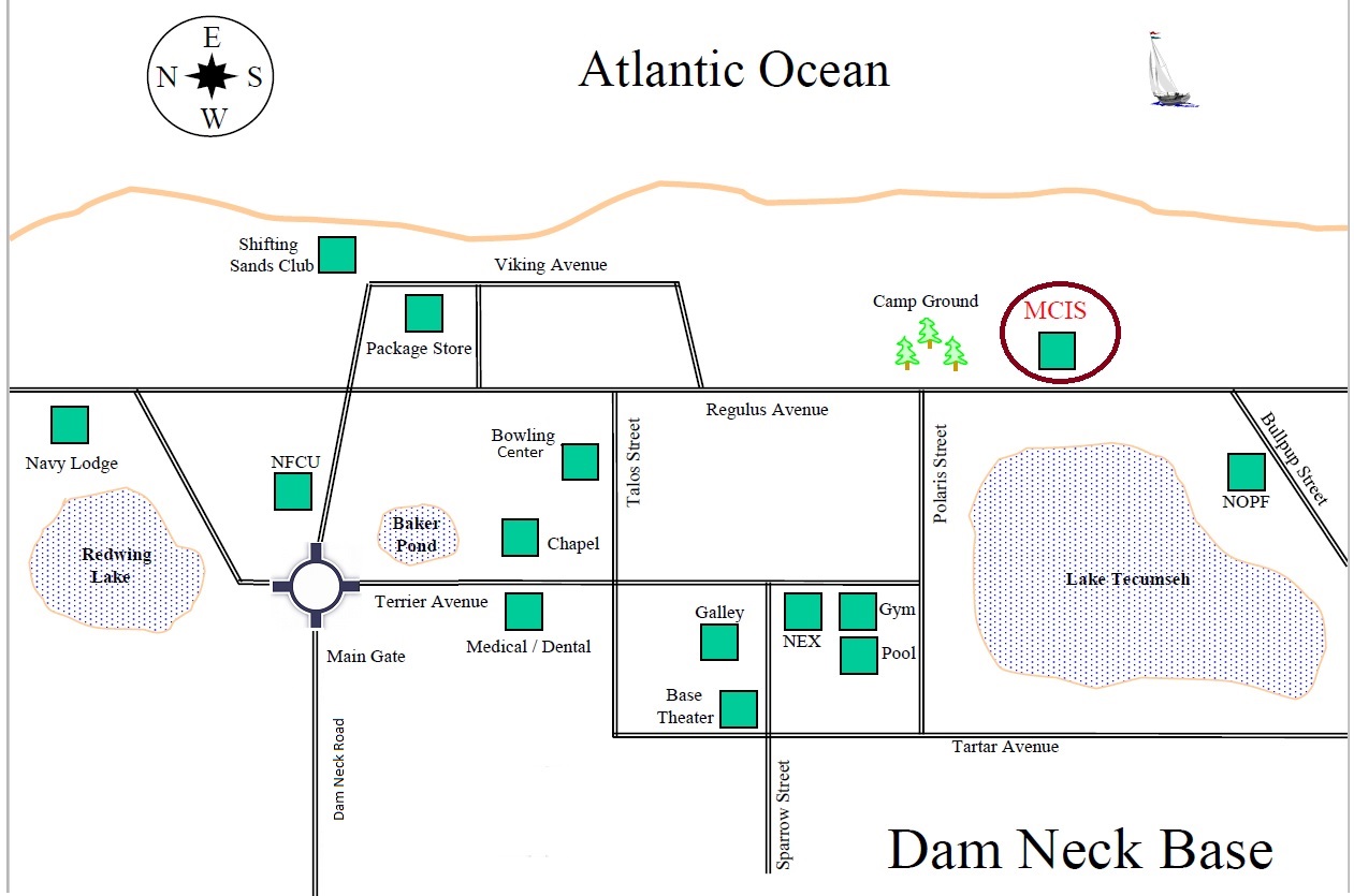 Dam Neck Navy Base Map